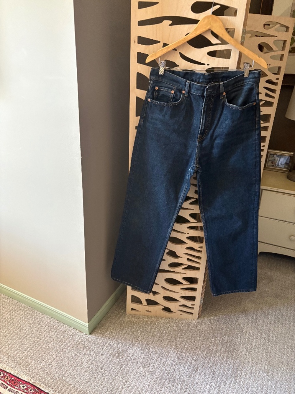 COS dark denim straight leg jean